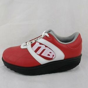 MBT Lifestyle 01 Running Shoes Rocker Toning Athletic Red Leather W 7.5 M 5.5